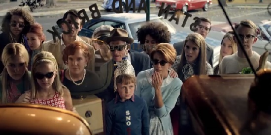 TV viwers watch the Moon Landing via a shop window. Is Matt Meese there?
